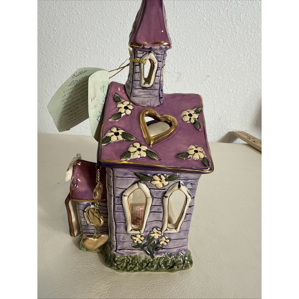 NEW Blue Sky Clayworks 2004 Charity Tealight Holder Church READ DESCRIPTION - Picture 2 of 7